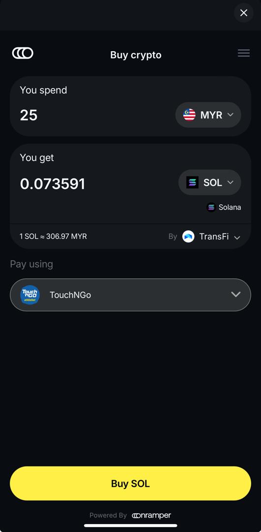 Masukkan jumlah untuk membeli SOL