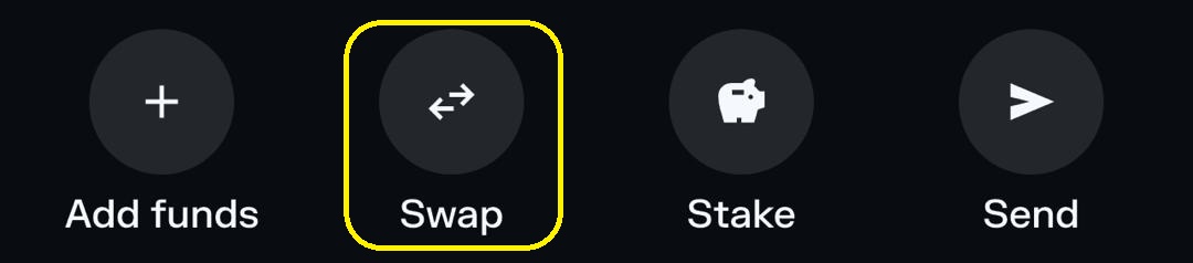 Tekan Swap dalam Solflare