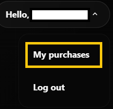 Pilihan My purchases dalam menu akaun pembeli